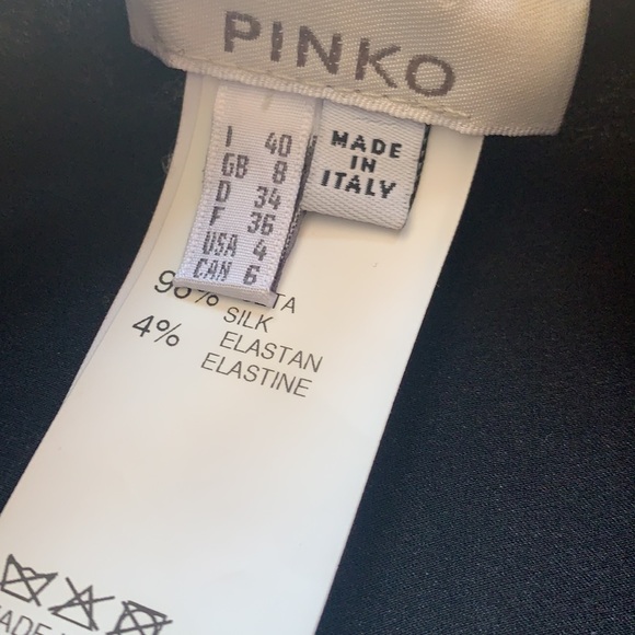 PINKO Jewel Black Silk Top